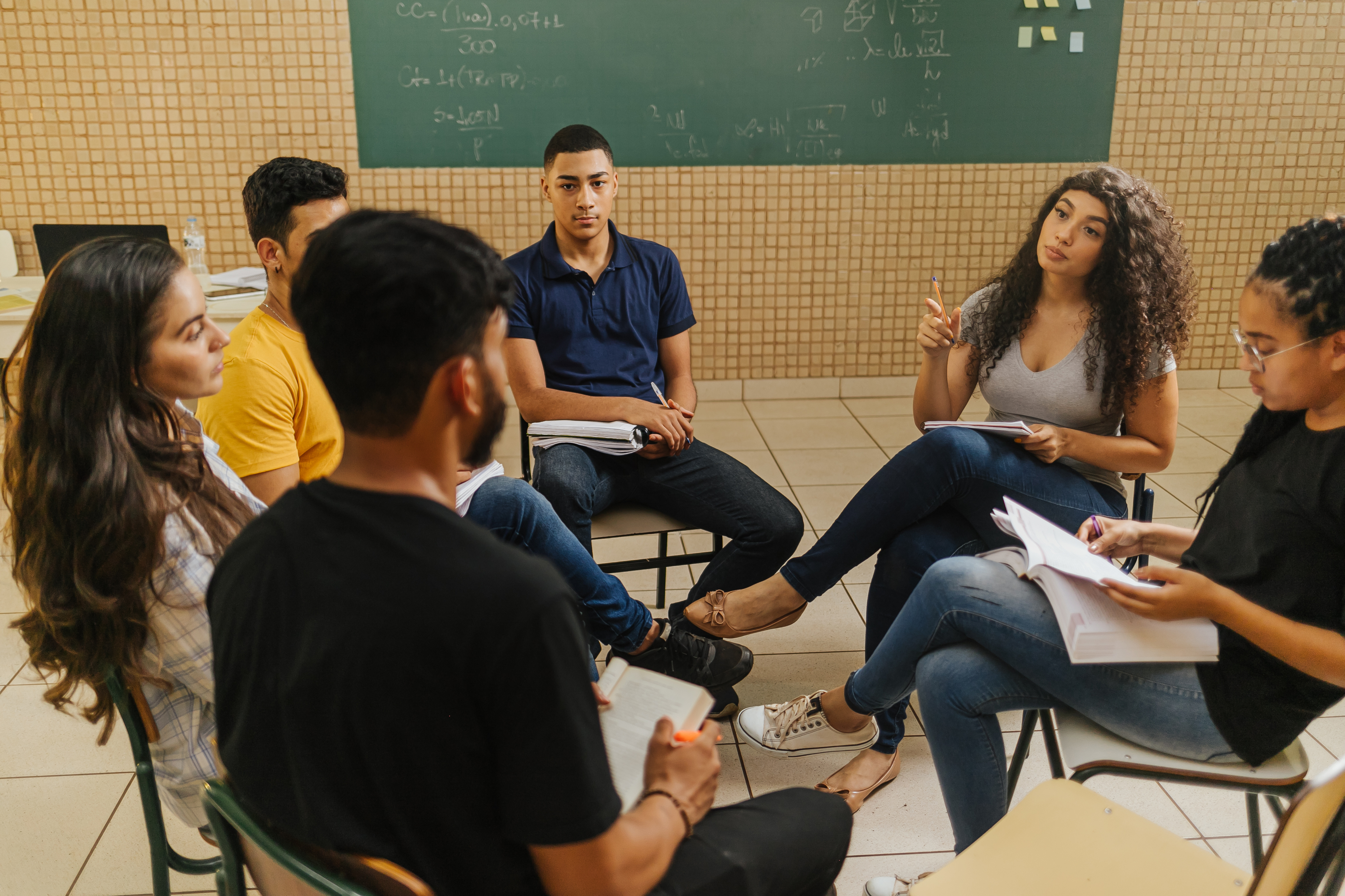 Students in discussion