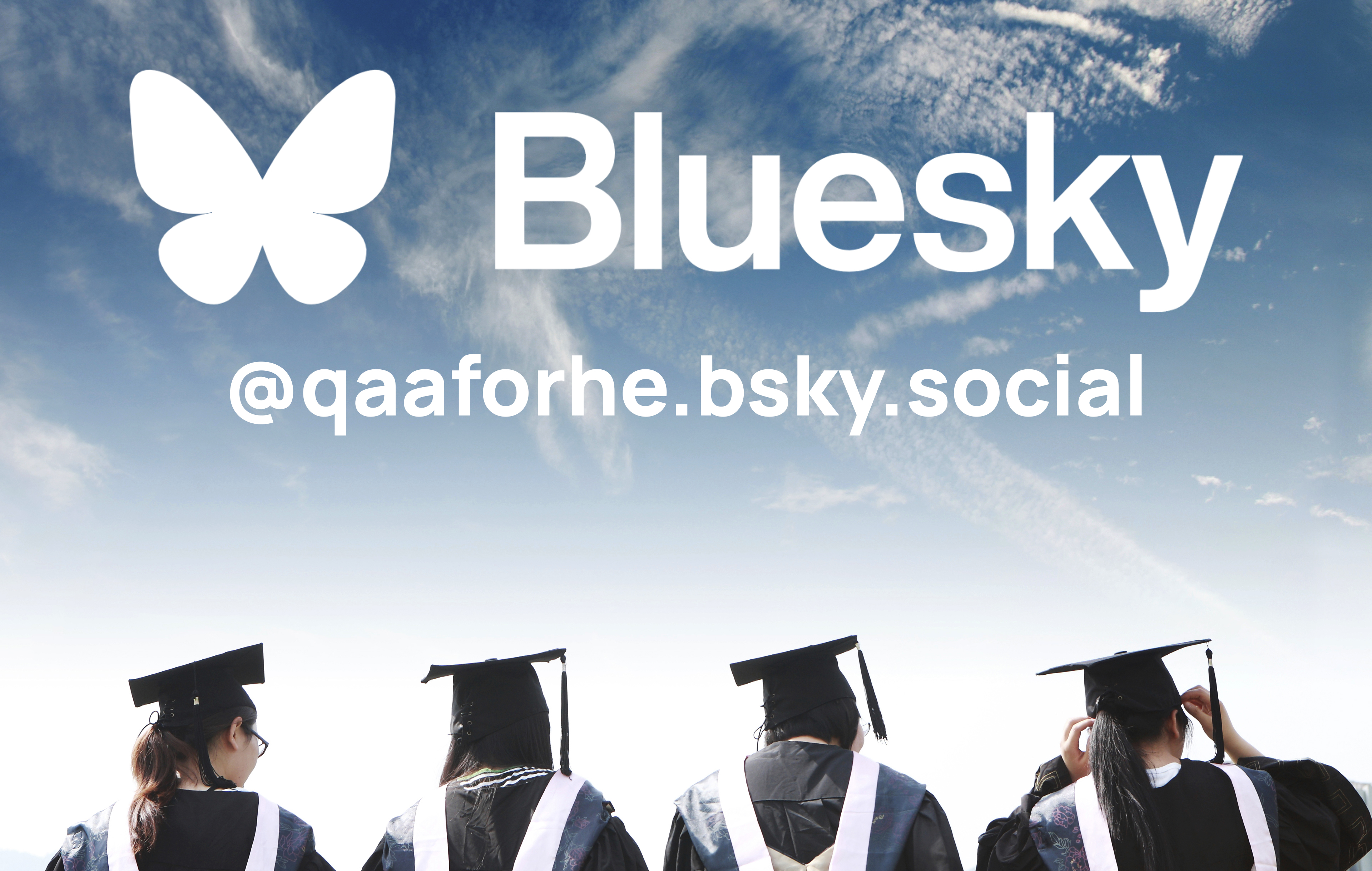 Bluesky social handle and students